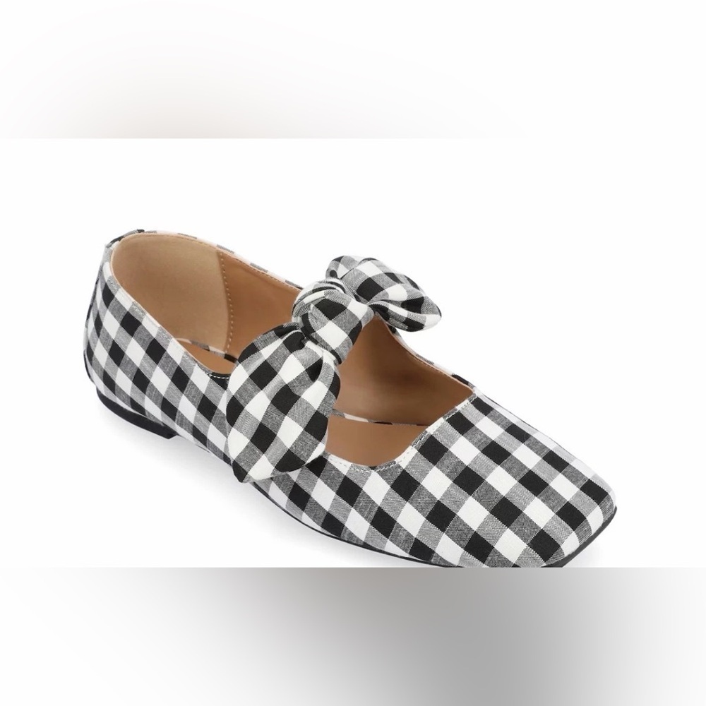 Journee Collection Seralinn Ballet Flat, Style: SERALINN, Size 9.5 Black Plaid